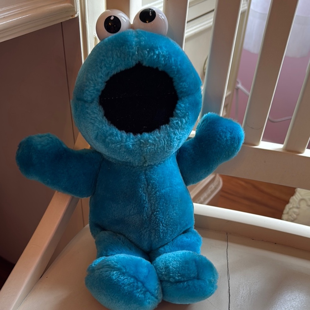 Tickle Me Cookie Monster Toy TYCO Jim Henson 1996 Elmo Sesame Street preschool